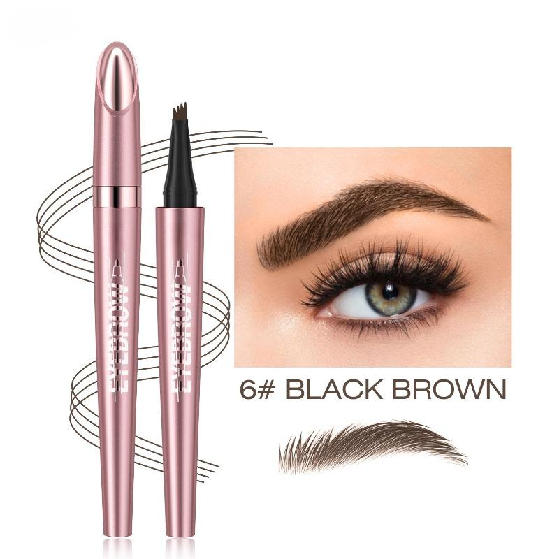 Four-pronged Liquid Eyebrow Pencil Four-tip Forked Liquid Eyebrow Pencil  Four-prong Waterproof  Sweat-proof and Less Likely To Smudge Eyebrow Pencil