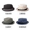 Basic Enchi Cotton Terrapinch Pork Pie Available In Plus Shallow One Size Fits for Men and Women Hat, Sizes, Cut, Cotton, Terrapinch, All, (INDIGO)
