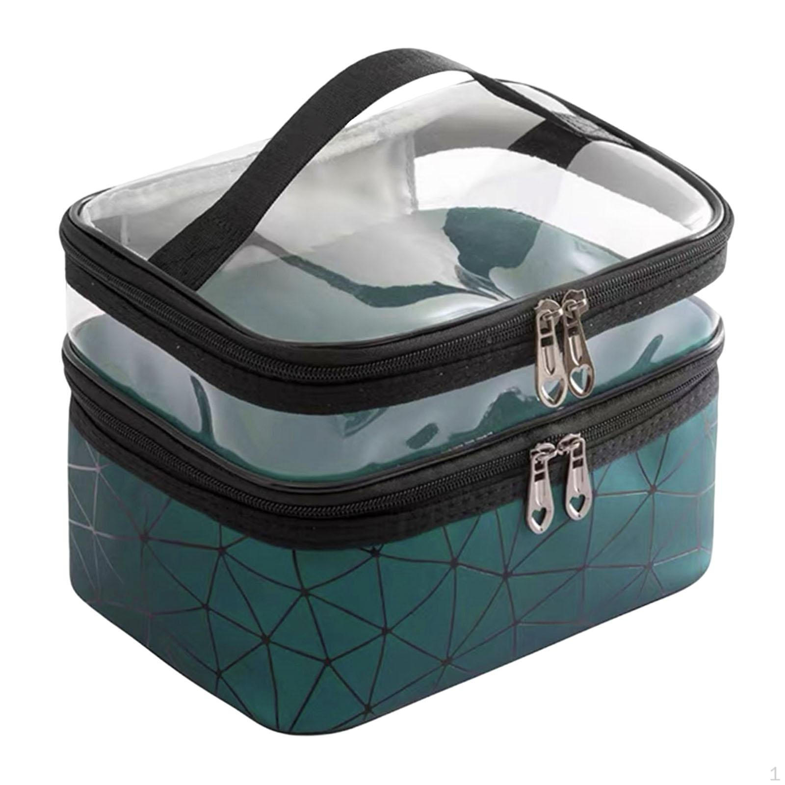 

Bag Large Capacity with Carry Multifunctional Travel Toiletry Case for Toiletries Brushes зелений