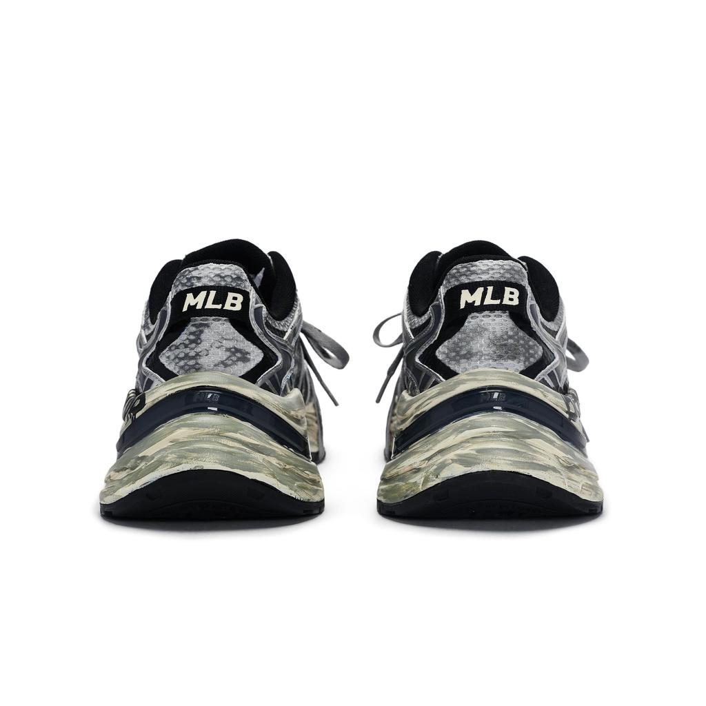 MLB New York Yankees Slip Resistant Abrasion Resistant Low top Running Shoes Unisex Black Gray Silver 3ARNSPL4N-50SIS(Team80BOX)