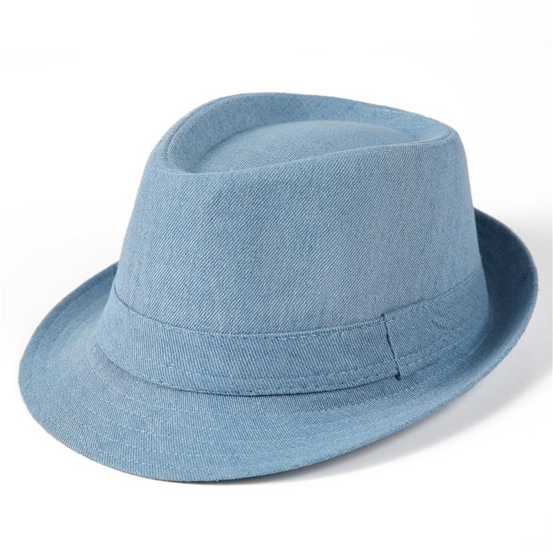 

Шляпа Женская Четыре Сезона Джинсовая Солнцезащитная Цилиндр Мужская Весна Лето Короткополая Британская Джазовая Шляпа Универсальная Солнцезащитная Шляпа Тренд M（56-58cm）