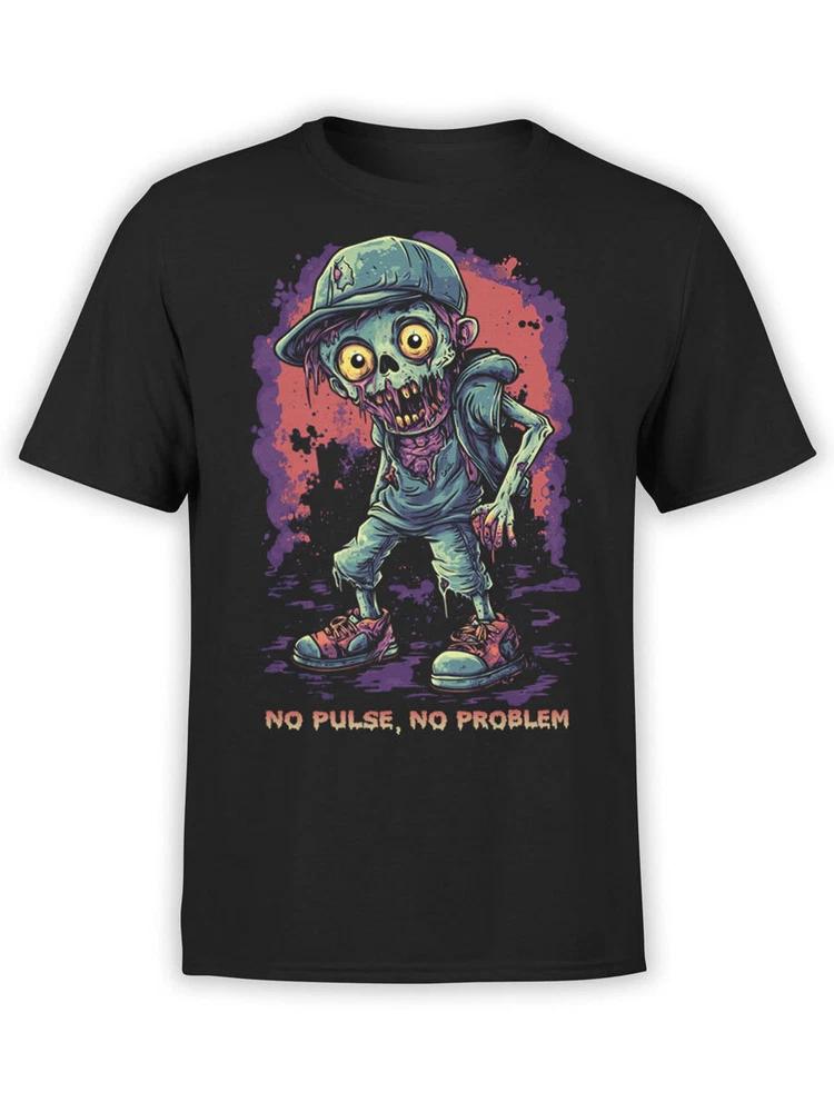 Zombie Tshirt Collection No Pulse No Problem Tshirt Unisex S