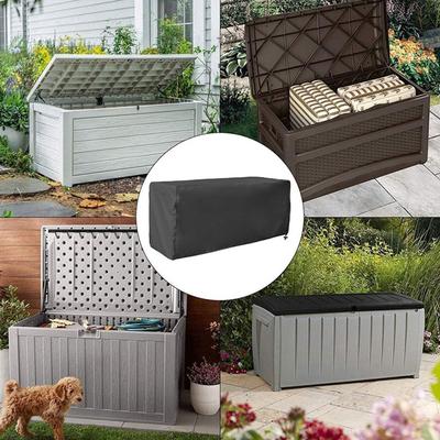 Sleek Black Design 210D Outdoor Deck Box Cover for Efficient Protection