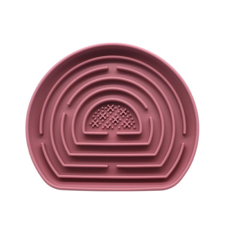 Washable Soft Silicone Slow Feeder Dog Bowl Semicircular Labyrinth Shape Pet Food Bowl for Dogs Cats Contenedor Comida Perro