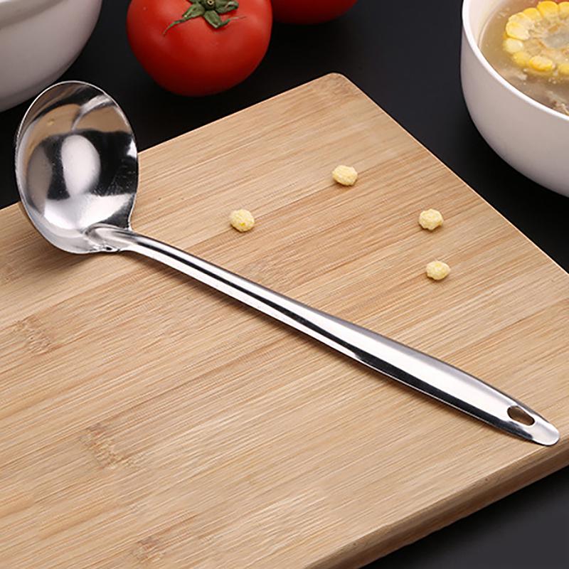 1Pcs Stainless Steel Soup Ladle With Long Handle Kitchen Cutlery Hot Pot Strainer Spoon