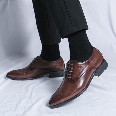 Men's Pointed Formal Leather Shoes Classic Minimalist Gentleman Style Outdoor Leisure Business Party Men's Wedding Shoes