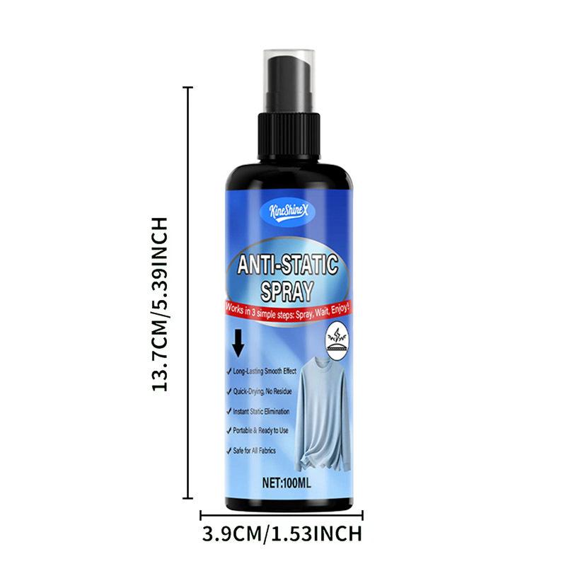 Anti Static Spray Multifunctional Quick Static Electricity Removal Clothes Sweater Fabric Crease-Resistant & Anti-Static Spray 100ml