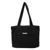 Minimalist Nylon Canvas Tote With Inner Zipper Storage For Casual Office Use