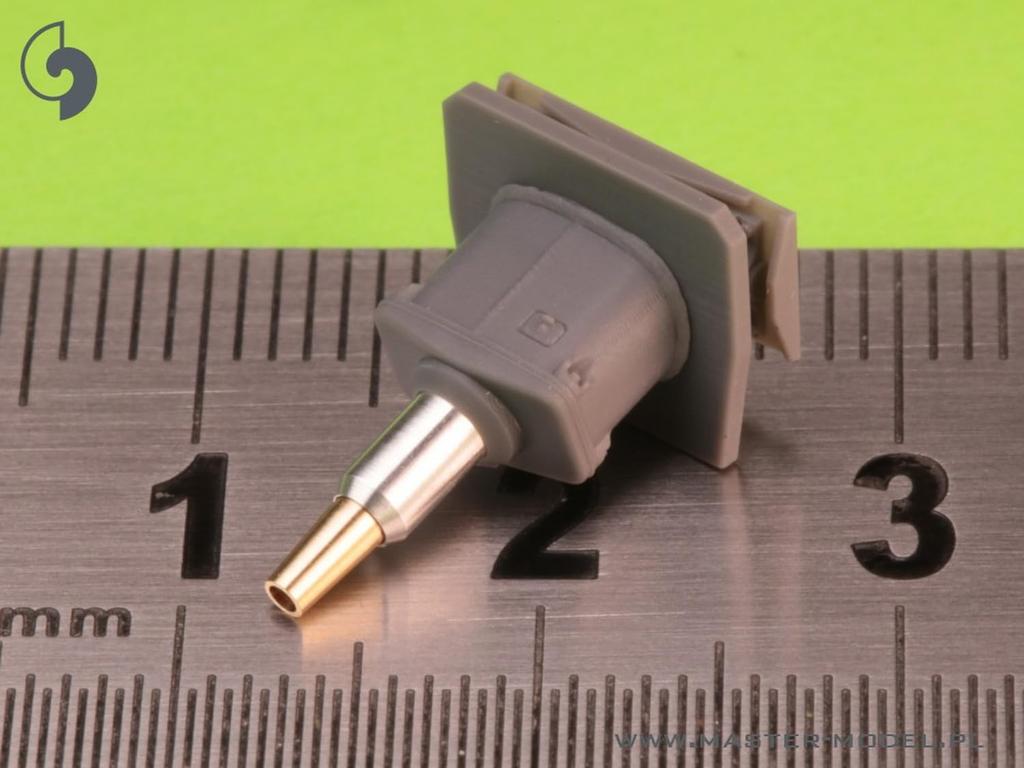 Master Model WW2 German StuK 37 Barrel with Mantlet III Plastic Model Parts 1/72 7.5cm L/24 (for Sturmgeschütz A/B/C/D/E) GM-72-035 (Tank)