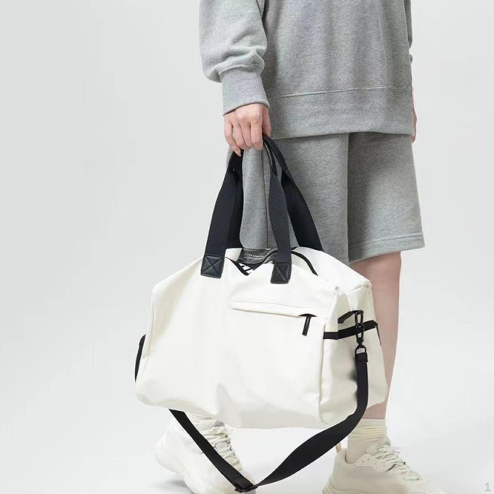 

Gym Bag for Men Women Waterproof Handbag Hiking Picnic Pilates Workout белый