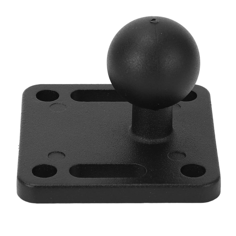 Portable 1 Inch Ball Mount Base Rubber Aluminum Alloy AMPS Ball Mount Base Square Plate Electronic Device Mounting Base for Car