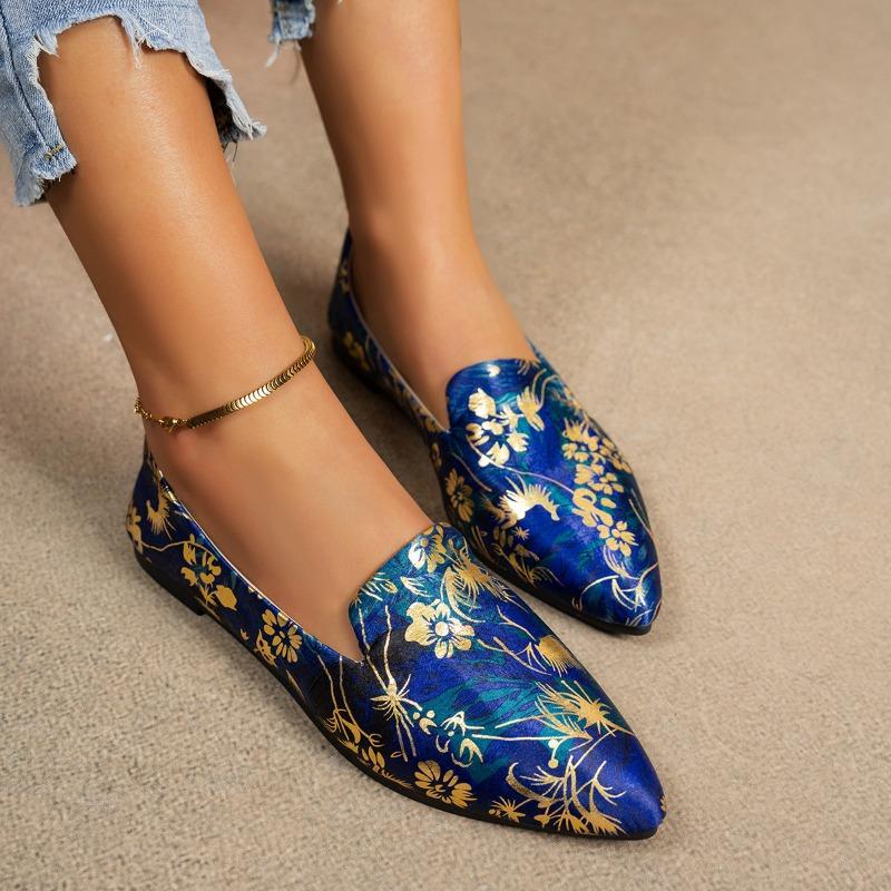Flat Heel Pointed Flat Shoes New Large Size Leopard Print Light Mouth Suede Casual Shoes