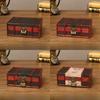 Vintage Wooden Storage Box With Lock For Jewelry Cosmetics Home Office Decor
