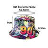 Quick Drying Sun Hat Retro Graffiti 80s 90s Fisherman Hat Fashion Reversible Bucket Hat  Unisex