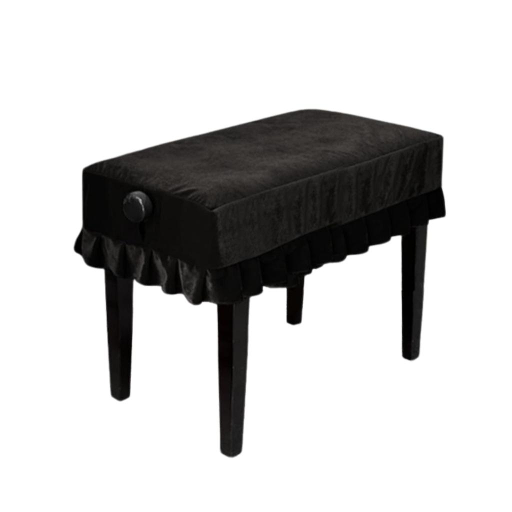 KaminoKa Piano Stool Cover for Piano Smooth Fabric with Slit for Height Adjustment Dial Chairs, Velvet-Like