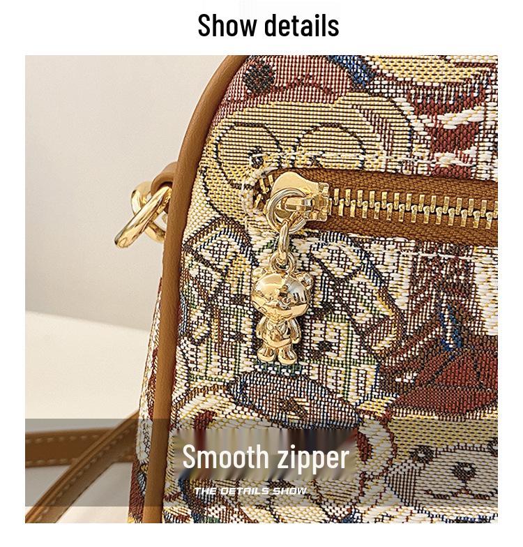 Trendige Damen Halbkreis Umhängetasche – Vielseitige Einzel-Schulter Handy-Tasche