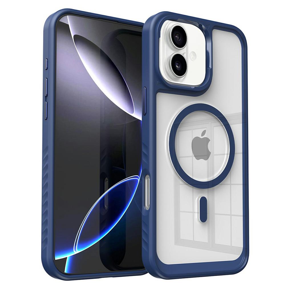 For iPhone 16 Case Compatible with MagSafe TPU+PC Shockproof Phone Back Cover
