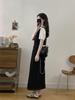 Chic Summer 2026 Women's Age-Defying Two-Piece Set: Stylish Fake Layered T-Shirt and Skirt Combo
