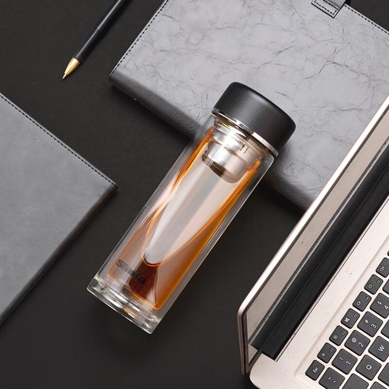 Simita Yushu Portable Double-Wall Glass Tea Infuser Bottle