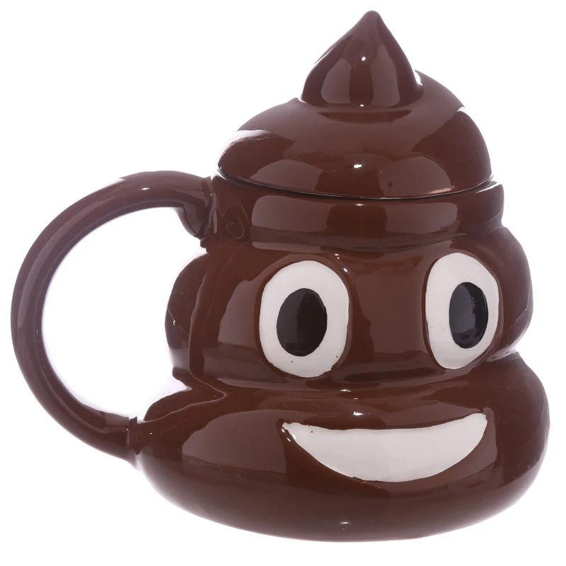 1 ADET 400ML Kaka Kahve Kupaları Komik Kupalar Karikatür Kahve Süt Kupası Porselen Su Kupası El Tutacağı Kapaklı Çay Kupası Ofis İçecek Eşyaları