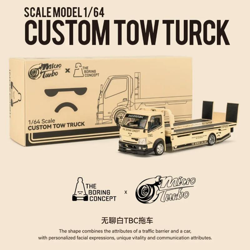 

Micro Turbo 1/64 TBC modified full-enclosed flatbed trailer, a boys holiday gift, toy collection decoration item.