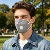 Набор из 25 одноразовых масок для лица с клапаном для взрослых, 3-слойная нетканая ткань, регулируемый носовой фиксатор и ушные петли, для ежедневного использования