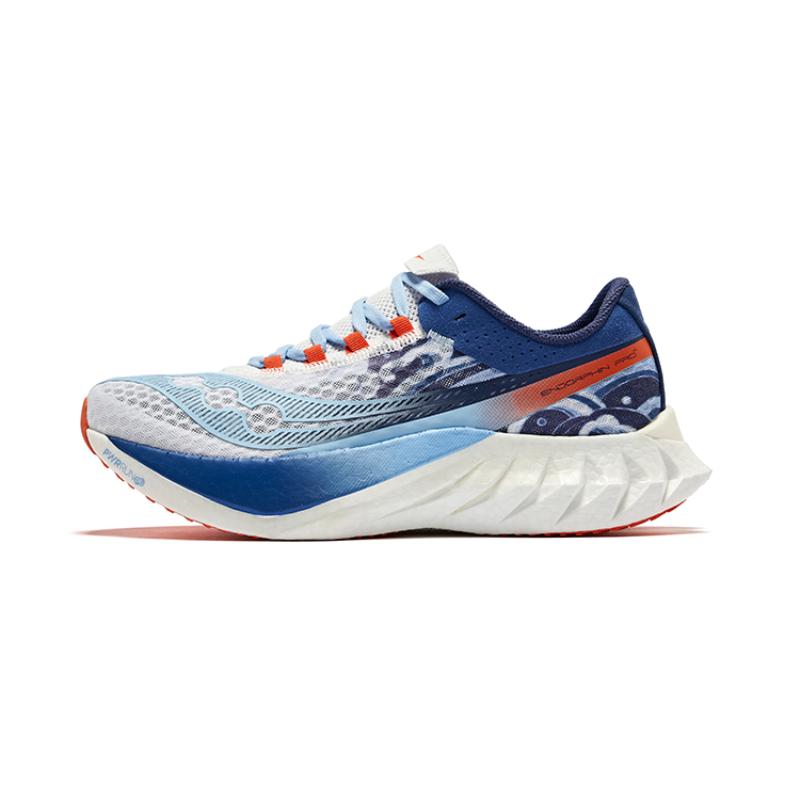 

Saucony Endorphin Pro 4 Cushioning Anti-Slip And Wear-Resistant Low-Top Carbon Plate Running Shoes Unisex White Blue Saucony S20939-401 37.5