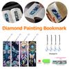 4PCS Special Shape Flower Bass Diamond Painting Bookmark Diamond Painting Bookmark Making Kit Diamond Art Bookmark with Pendant