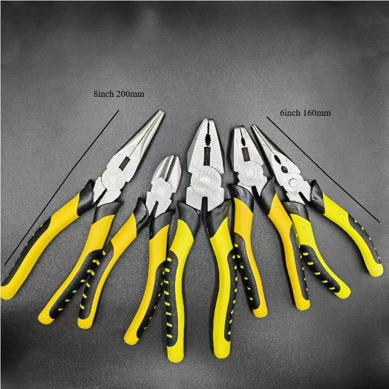 High Carbon Steel Multifunctional Pliers Needle Nose Wire Cutter Pliers Non‑Slip Grip Hand Tool For Household Electrical Repair