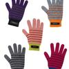 KOOKEESEE Fingerhole Wool Stripe Knit Gloves (Pink/Green)