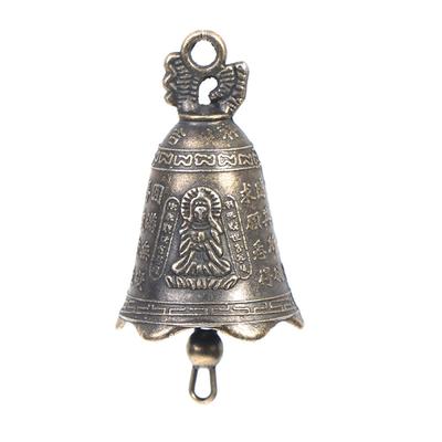 Retro Antike Glocke Chinesische Mini Skulptur Beten Guanyin Buddha Glocke Shui Feng Glocke Anhänger Für Home Tisch Dekoration Geschenk