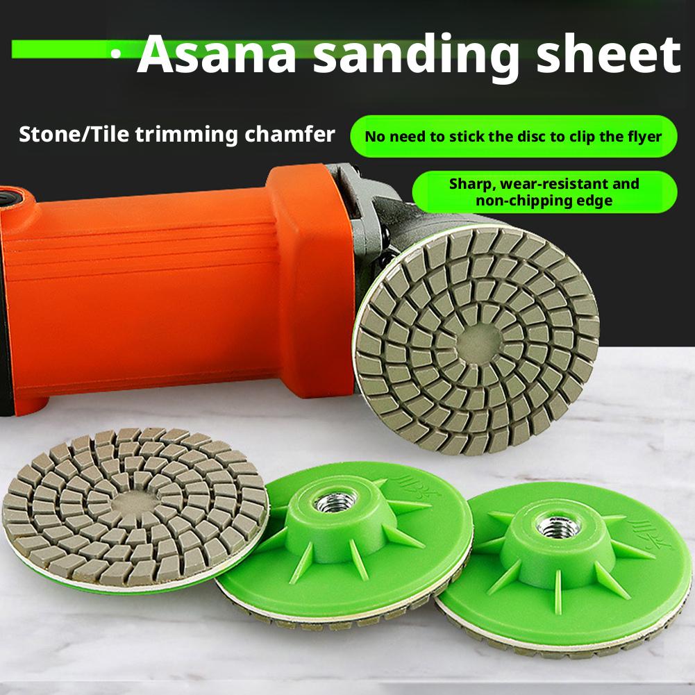 1Pcs  Dry Polishing Disc for Angle Grinder Ceramic Tile Trimming Edge Chamfering & Marble Quartz Polishing Tool