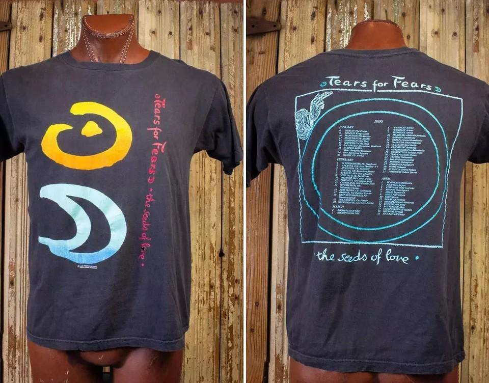 Винтажная футболка Tears For Fears The Seeds Of Love Концертная 1990 XXXL