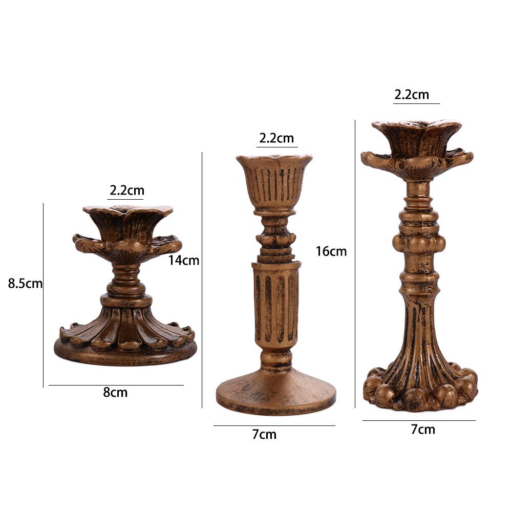 Retro Dining Room Vintage Taper Candle Holder Candlestick Stand Candlelight Display Candle Pillar