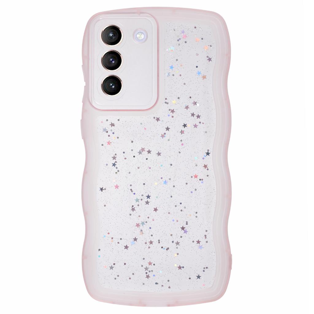 JTW Series for Samsung Galaxy S21 FE 5G Case Wave Frame Curly Shape TPU Epoxy Phone Cover