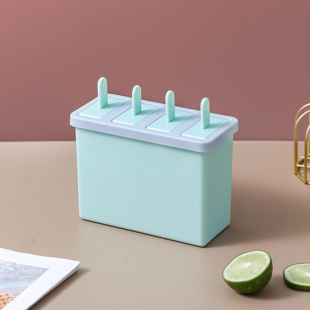 Ice Cream Popsicle Mold 4/8 Grids DIY Ice Cream Homemade Ice Cube Tray Box with Stick Ice-lolly Mold Kitchen Summer Gadgets