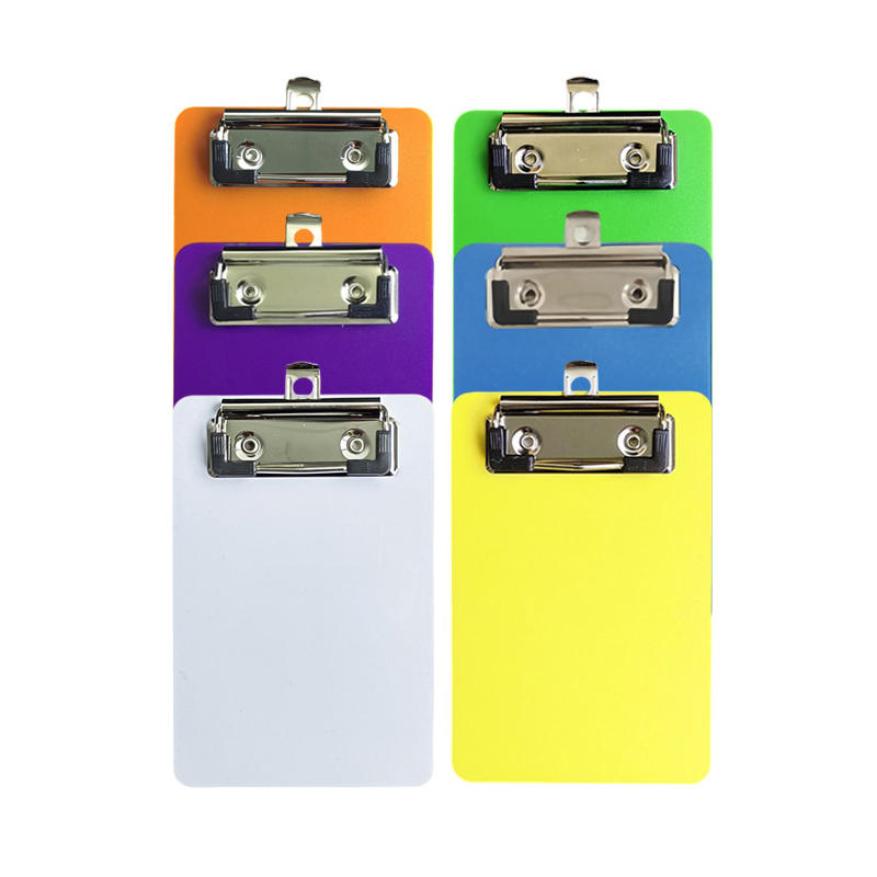 A7 Frosted Color Transparent Mini Clipboard with Clip for Sticky Notes Portable Writing Board Document Holder Small Bill Organizer