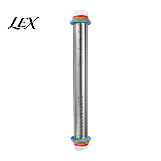 Non Stick Pastry Roller for Kitchen Rolling Pin with Thickness Rings, Ergonomic Measurement Markings Tool, Versatile Baking Supplies Non-Stick