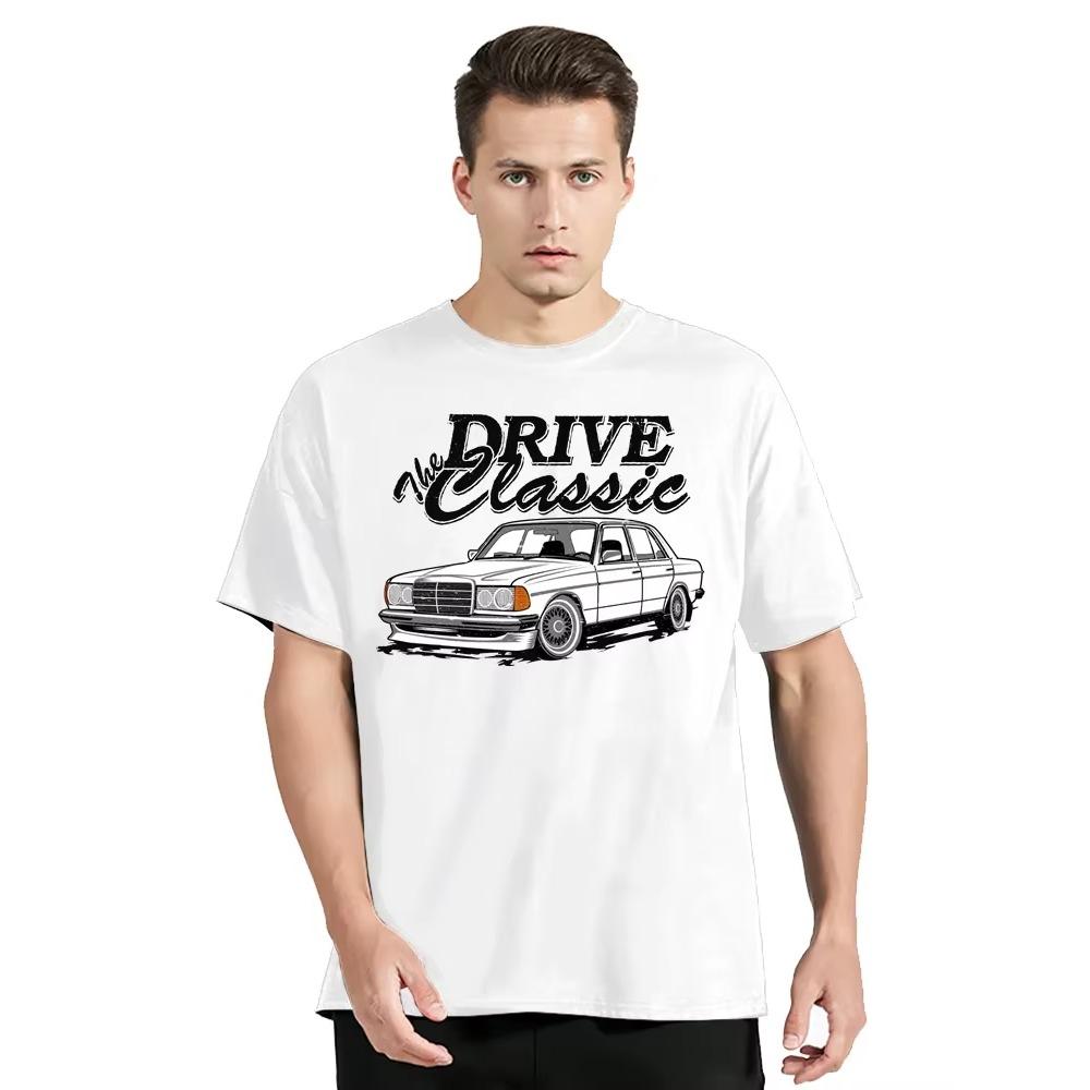 Glstkrrn W123 Tričko Pro Fanoušky Aut Tištěné Tričko Pánské Oblečení Léto Vintage Móda Novinka Top Kulatý Výstřih Nadměrné Tričko