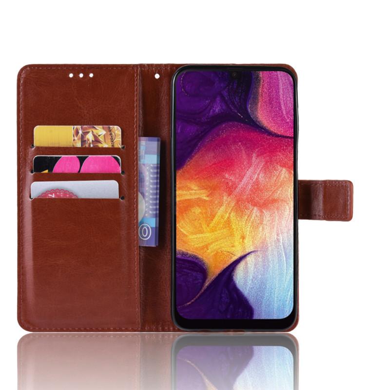 Suitable for Samsung A12 Phone Case, Galaxy A50S Phone Cover, A11 Crazy Horse Pattern, F62/A31 Flip Cover, 421S