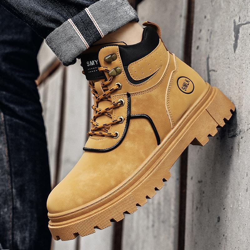 Men's boots autumn and winter new casual boots high-top non-slip soft bottom comfort outdoor boots fashion youth tooling boots