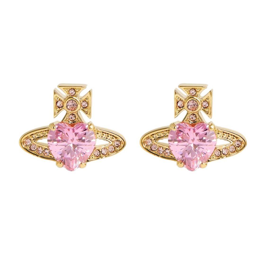 Vivienne Westwood Ariella Rhinestone Earrings Women earrings 505136862 Box,Rose Gold