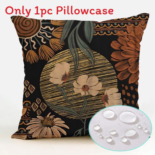 Polyester Waterproof Pillow Cover With Floral Pattern For Living Room Decor