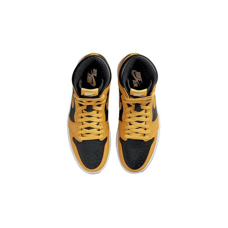 Air Jordan 1 Retro High OG GS Pollen Kids Sneakers Yellow Black White 575441-701