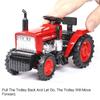 1:32 Aliaj Tractor Agricol Model Diecast Jucării Mașină Miniatură Cu Sunet Lumină Tracțiune Înapoi Vehicul Corp Metalic Jucărie Distractivă pentru Băieți Cadou