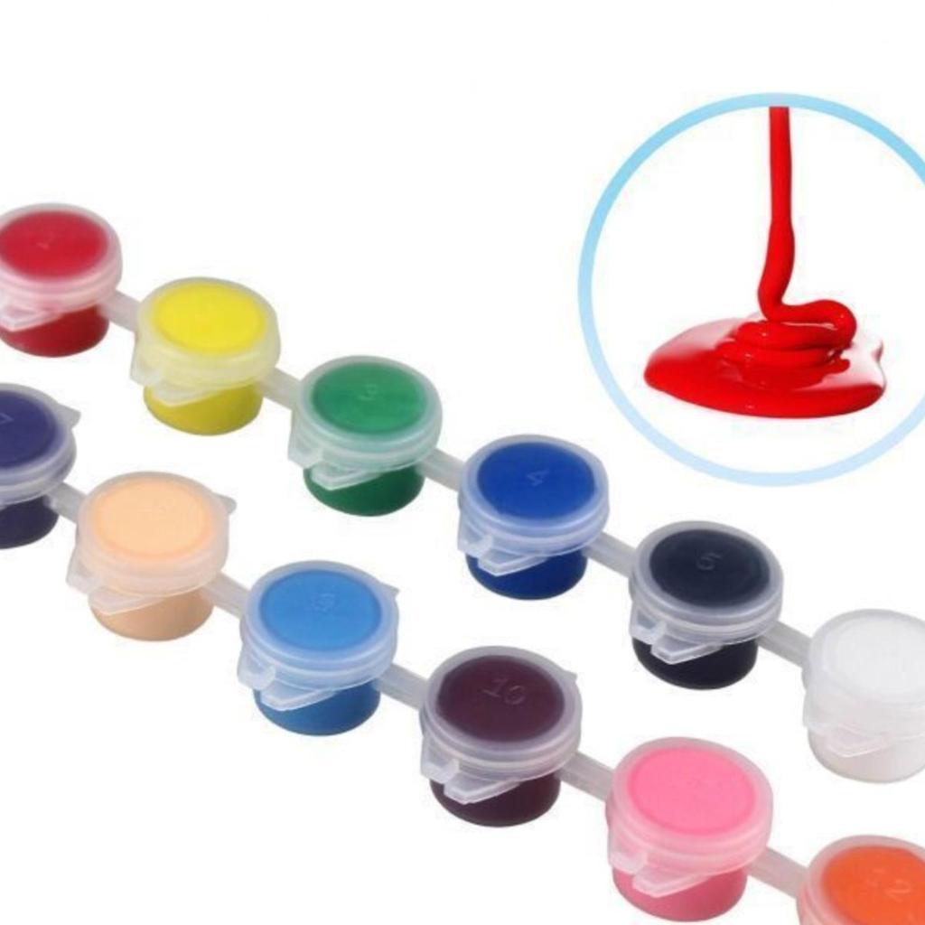 12-Color Acrylic Paint Set for DIY Graffiti and Doll Painting