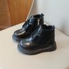 Kinder Stiefeletten Mode Vielseitig Jungen Mädchen Motorradstiefel Einfarbig 2024 Neu Kinder Kurze Stiefel PU-Leder Dicke Sohle