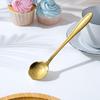 8 Pcs Gold Stirring Spoons Set,Floral Design Stainless Steel Stirrers for Coffee,Tea,Dessert & Sugar Reble Mini Utensils Kit for Tea Party & Home Bar