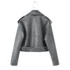 Women's Versatile Retro Leather Motorcycle Jacket - Short, Stylish Spring/Autumn Coat