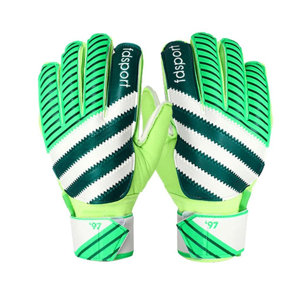 1Pair Non-slip Football Soccer Goalie Gloves Latex Football Training Gloves  Adults  Kids